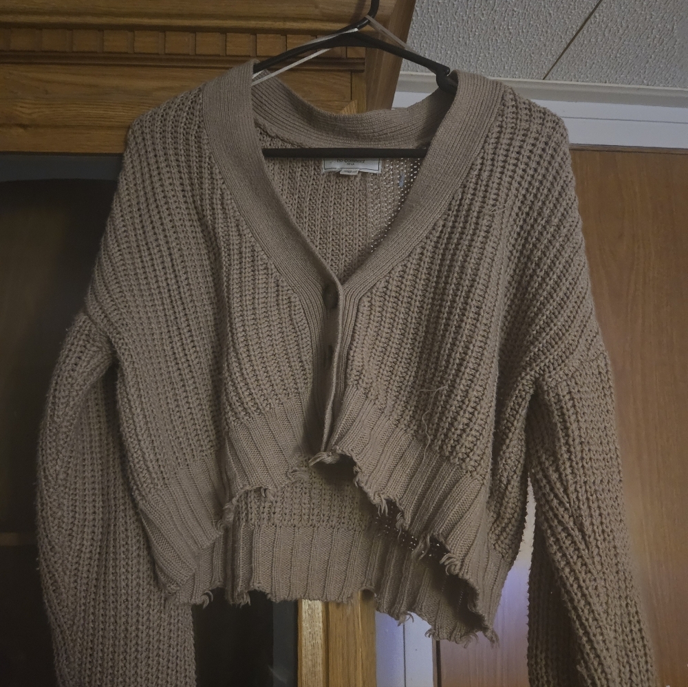 No Comment Crop Top Knit Sweater